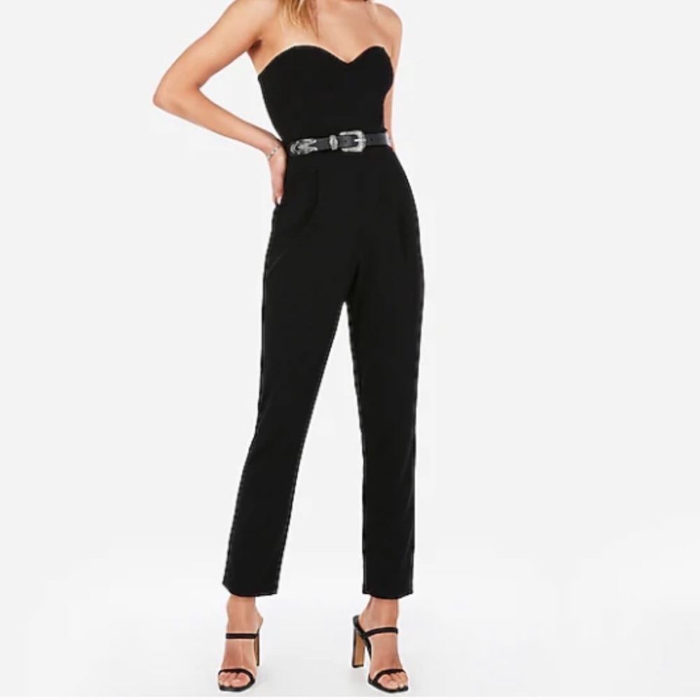Express Strapless Sweetheart Neck Jumpsuit